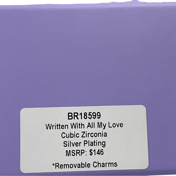 Bomb Party Charmelier - BR18599 Written With All My Love - Heart Charm NIB - Picture 2 of 3